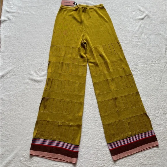 NWT Auth.Missoni Mustard Yellow Gold Fantasy Design Knit Pants Trousers 38 - Picture 8 of 10